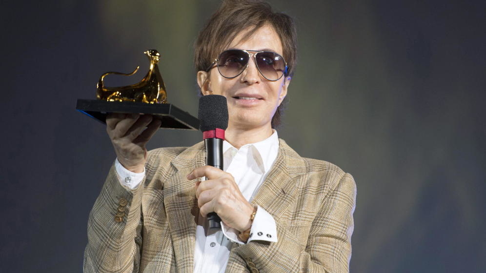 Cimino siendo homenajeado en el Festival de Venecia.