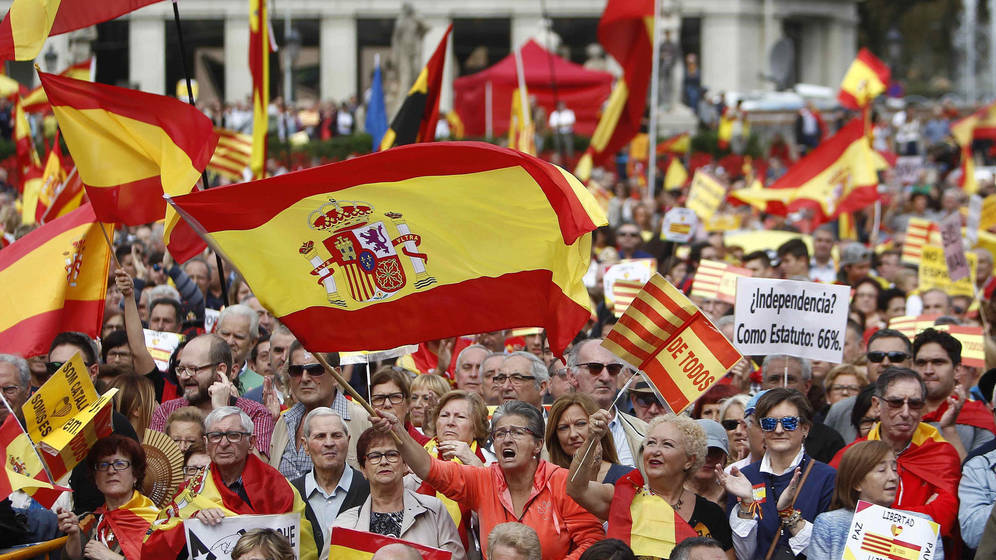 Manifestación 12 Octubre. Foto: EFE