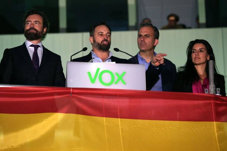 Abascal durante su discurso este domingo. Foto: EFE
