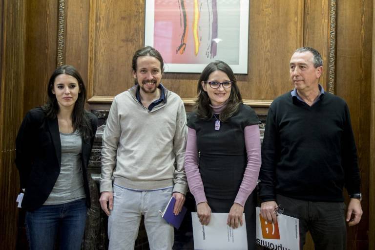 Montero, Iglesias, Oltra y Baldoví. Foto: VP