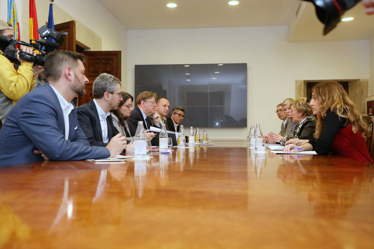 10 de marzo. Reunión que se convirtió en histórica dado que concluyó con la suspensión de las Fallas. Foto: GVA