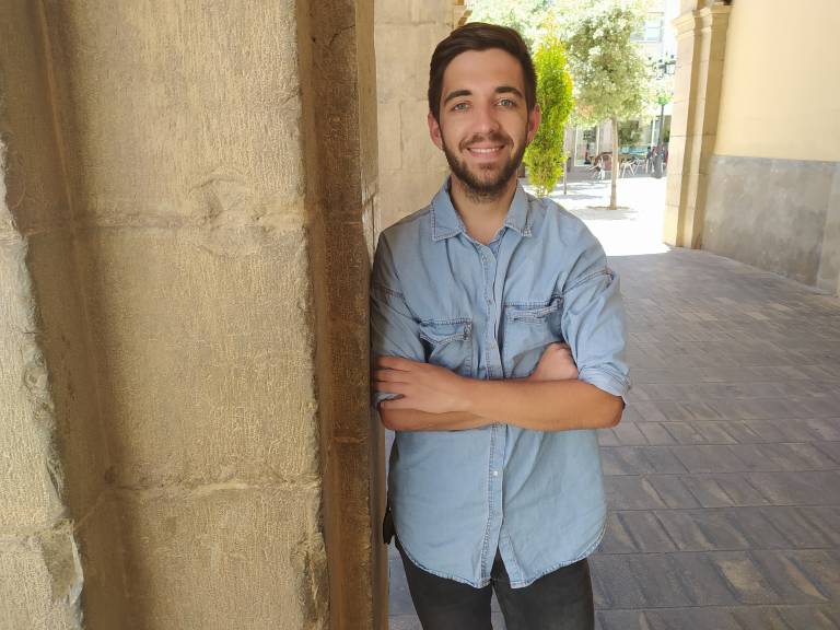 El portavoz de Podem-EUPV en el Ayuntamiento de Castelló, durante la entrevista.