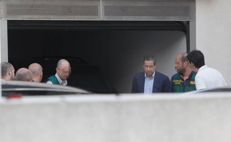 Eduardo Zaplana, el día que fue detenido. Foto: EFE/MORELL
