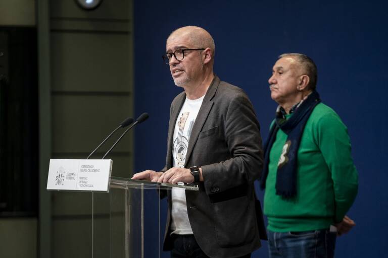 Pepe Álvarez y Unai Sordo, en una imagen de archivo. Foto: A. PÉREZ MECA/EP