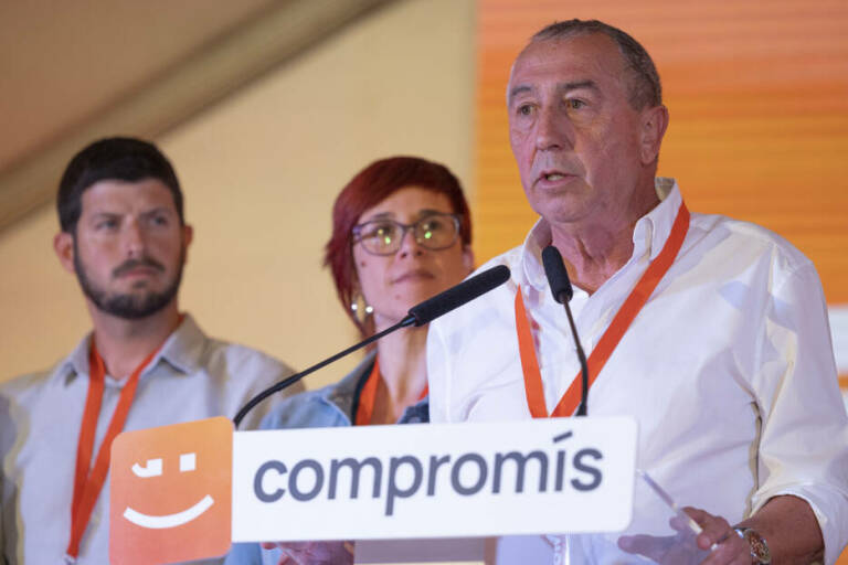 Joan Baldoví en la noche electoral del 28M. Foto: EVA MÁÑEZ