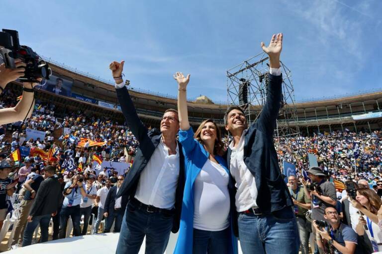 Mitin del PP en la plaza de toros en mayo. Foto: MARGA FERRER