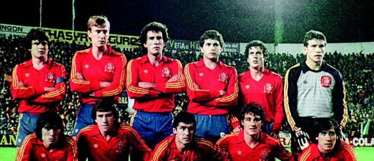 Imagen del partido de España contra Malta en 1983.