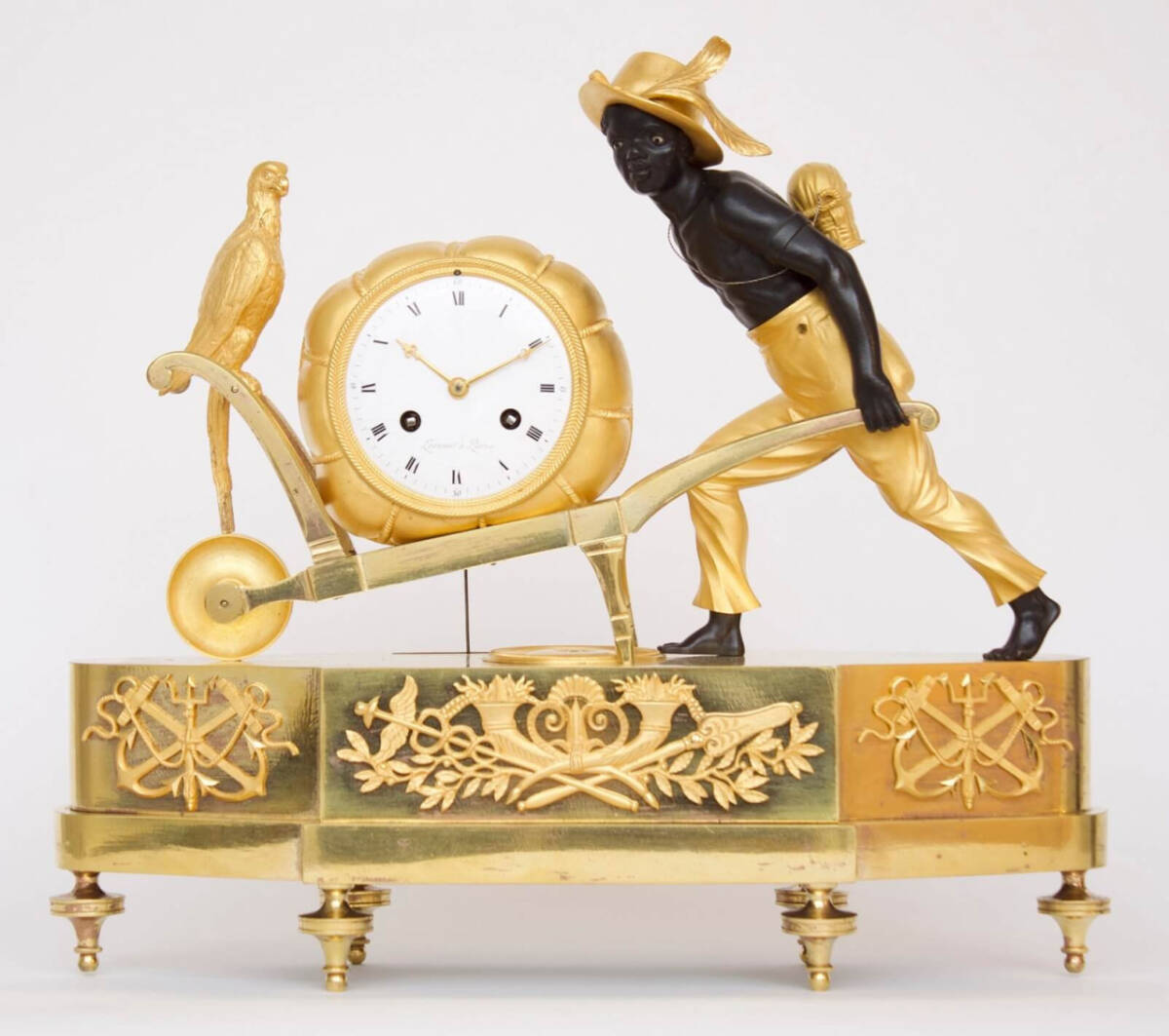 Reloj época Imperio dorado ormolu