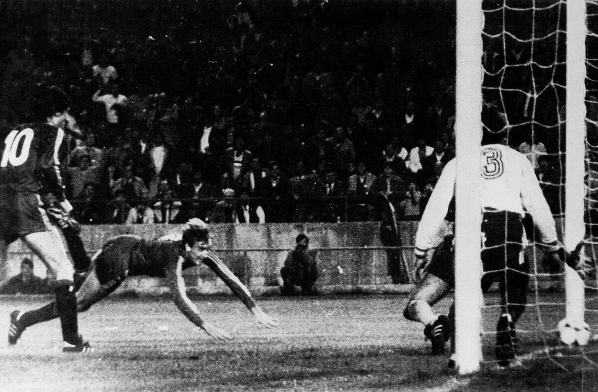 Imagen del partido de España contra Malta en 1983. Foto: EFE/rba