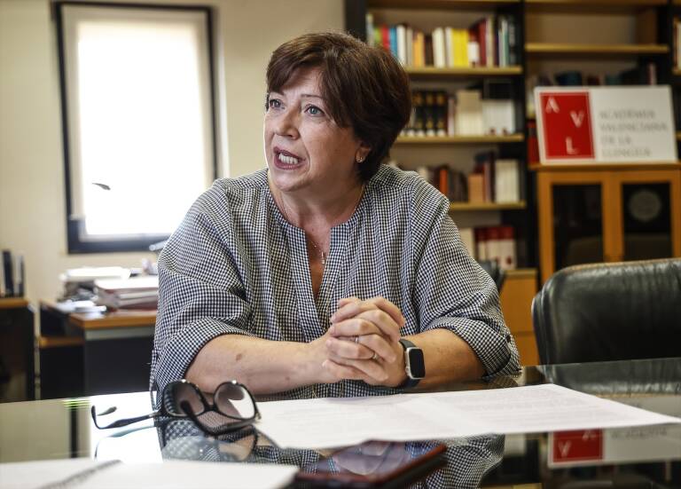 La presidenta de la Academia Valenciana de la Lengua, Verónica Cantó. Foto: ROBER SOLSONA/EP