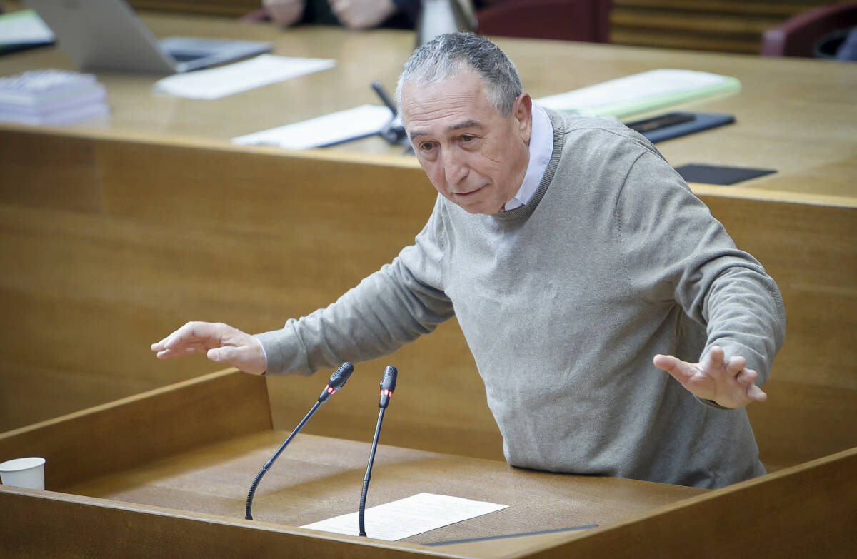 Joan Baldoví, en el pleno de este jueves. Foto: CORTS/José Cuéllar