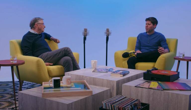 Bill Gates y Sam Altman. Foto: B. GATES