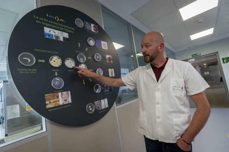 El biotecnólogo responsable del equipo de investigadores del IMIDA, Salvador Aznar. Foto: EFE/MARCIAL GUILLÉN