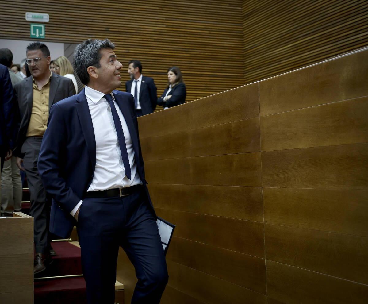 El presidente de la Generalitat, este jueves en Les Corts. Foto: CORTS/José Cuéllar