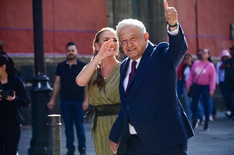 El presidente de México, Andrés Manuel López Obrador, acude a votar en las elecciones presidenciales. Foto: EP/CONTACTO/CARLOS TICHLER