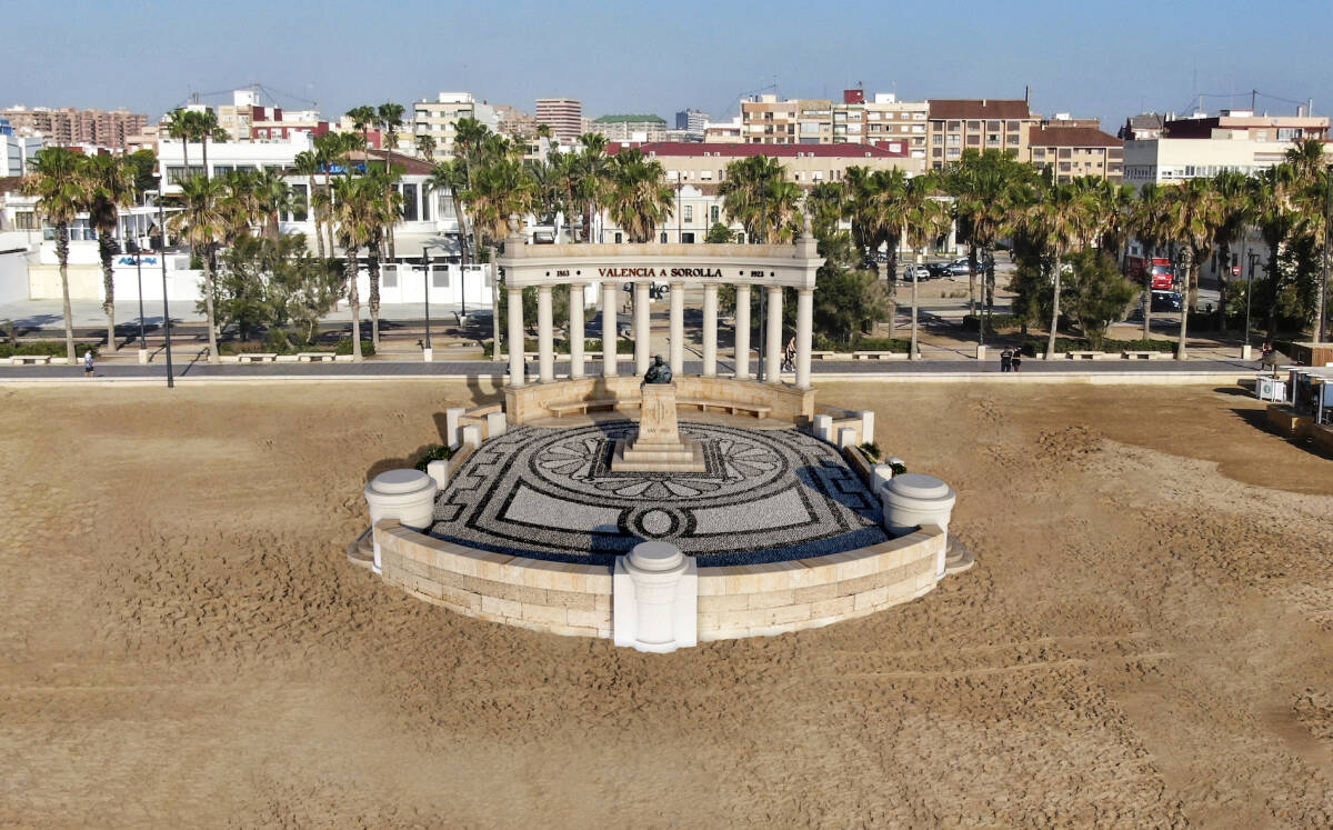 Figuración de cómo quedaría el monumento en su potencial emplazamiento. Hecho por José Hoyos