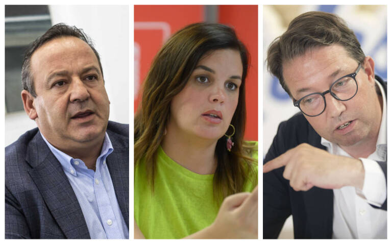 Los últimos tres presidentes de Aumsa: Vicent Sarrià (PSPV), Sandra Gómez (PSPV) y Juan Giner (PP)