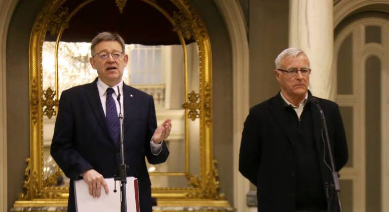  Ximo Puig y Joan Ribó. Foto: GVA